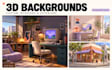 create cinematic 3d backgrounds for streaming