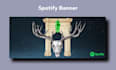 make unique spotify banner with collage art style
