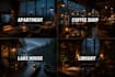 create 20 premium cozy rain videos