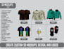 make all sportswear 3d mockups and templates