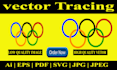 vector trace, redraw modify, redo,bitmap,logo designing quickly