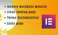 design modern wordpress website or landing page using elementor pro