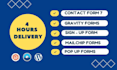 create wordpress form use contact form 7 and gravity forms in 4 hours
