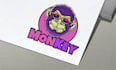 make a luxurious mascot cartoon monkey gorilla logo design