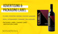 design advertising material, flyers, or packaging labels