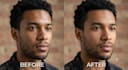 do high end face skin retouching and frequency separation using ai tools