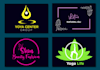 spa, yoga, wellness, health, meditation, beauty, fitness and business logo
