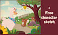 draw children story book illustration