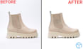 shoe image retouching color change and manipulation