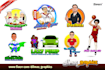 design modern cartoon, mascot business logo