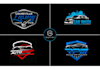 create luxury 2d,3d auto detailing and car wash logo
