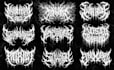 create death metal, deathcore, slam, and black metal  logo