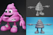 create unique 3d nft art and 3d character modeling for game or nfts