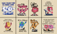 draw mascot cartoon character sport in vintage retro style