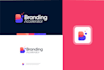 design modern flat tech app saas ai platform software logo