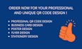make custom and unique qr code design with your logo in a template