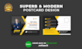 superb and modern postcard design