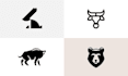 design a minimal animal logo
