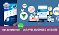 create a wordpress business website using the PHP laravel application