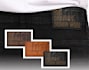 custom leather labels for jeans, clothing, bags, and beanies