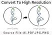 convert your low quality logo to high resolution vector