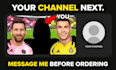 design a football youtube thumbnail like I do for celine dept and more