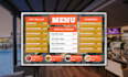 design digital menu or tv screen menu, menu board, menu card, food poster