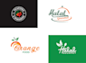 design interactive restaurants and food café logo only