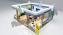 design and render 3d tradeshow booth, exhibition stand kiosk