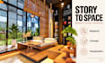 design cafe and restaurant interiors with layout and 3d views