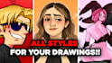 draw a character with the characteristics that you tell me