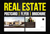 design real estate flyers, postcards and property brochures