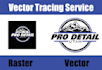 recreate,redraw,artwork,resize,update,redo logo, edit image to vector