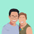 draw minimalist faceless portrait illustration