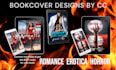 create a book cover for romance  erotica  horror