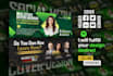 create fb header, linkedin header, youtube header and twitter art