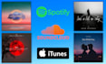design spotify and soundcloud banner, cover super fast