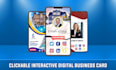 design professional business card and clickable interactive business card