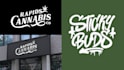 design a cannabis weed logo, typography emblem or monogram