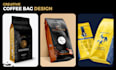 design premium coffee packaging, coffee bag and label design
