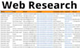do excel data entry, web research, email list, copy paste, linkedin leads