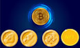design killer crypto token cryptocurrency coin blockchain bitcoin badge logo