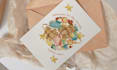 illustrate a hand drawn greeting card