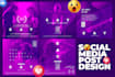 design social media posts, ads for instagram, facebook