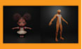 do 3d character walk, running and jumping animations