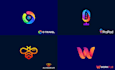 design a glowing logo with neon gradients