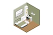 create custom isometric vector illustration for website or startup