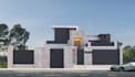 design house exterior and interior in 3d