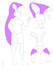 do single character digital line art illustrations