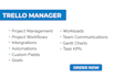 be your trello virtual assistant, trello project management , trello crm expert